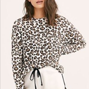 Free People Monrow Leopard sweatshirt